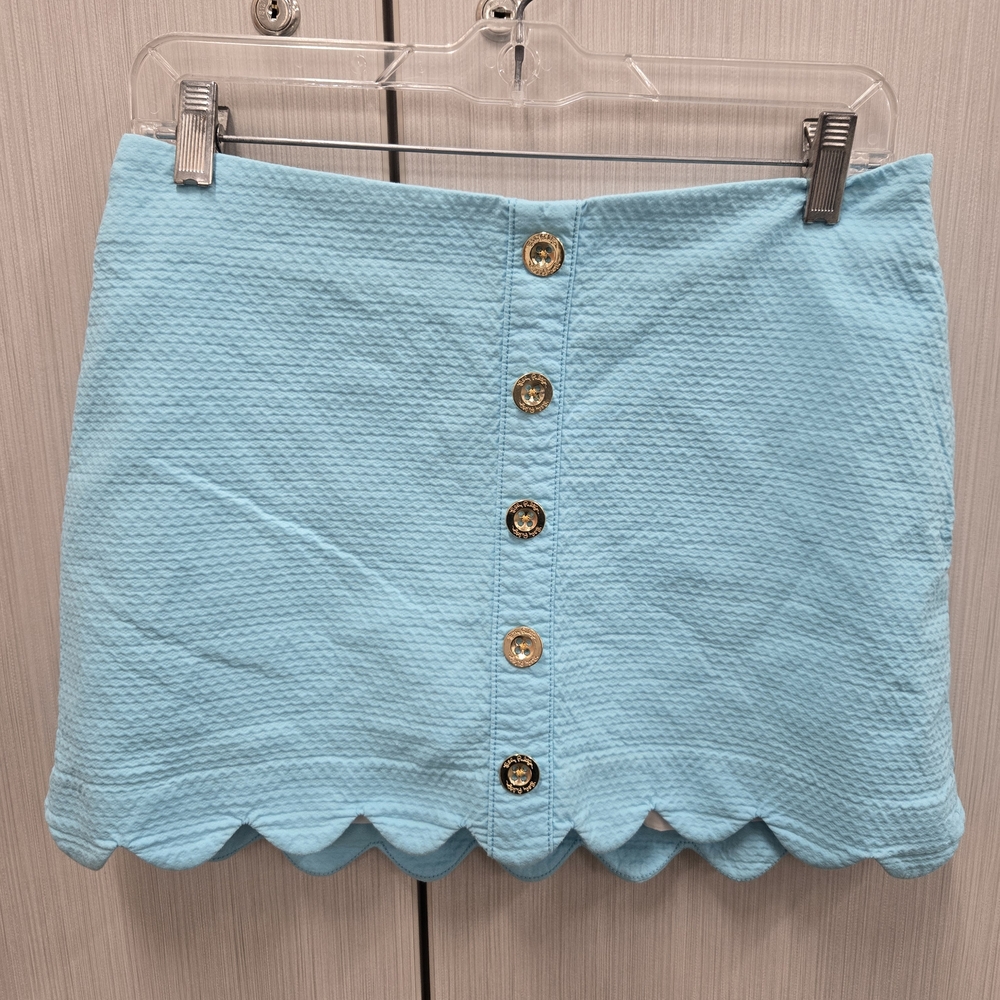 Lilly Pulitzer Light Blue Scalloped Skort
